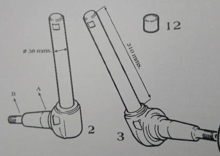 mangueta eje delantero